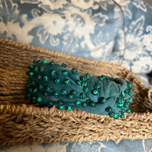 Lele Sadoughi Accessories - Lele Sadoughi Green Beaded Headband
